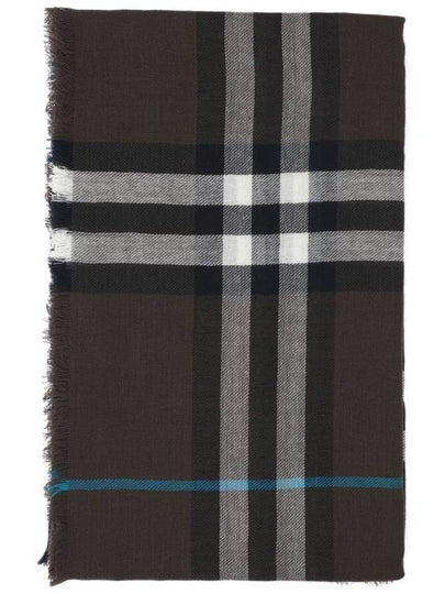 Check Wool Scarf Brown - BURBERRY - BALAAN 2