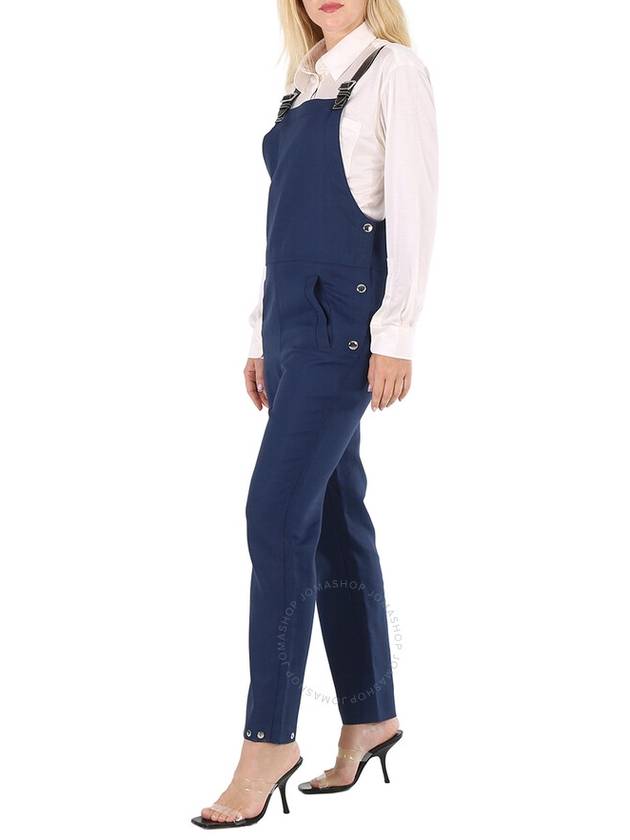 Burberry Ladies Dark Canvas Blue Square-Neck Slim-Cut Dungarees, Brand Size 6 (US Size 4) - BURBERRY - BALAAN 3