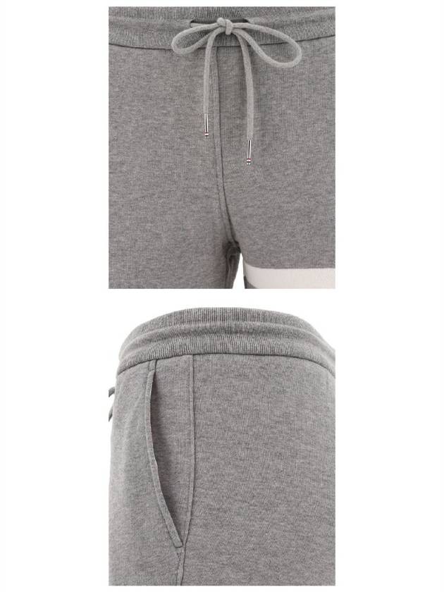 Women's Engineer 4 Bar Cotton Loopback Knit Track Pants Grey - THOM BROWNE - BALAAN 6