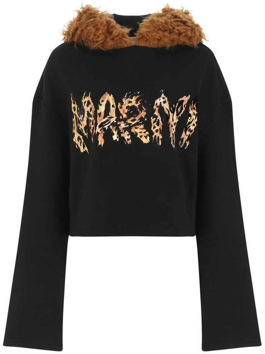 hooded top black - MARNI - BALAAN.