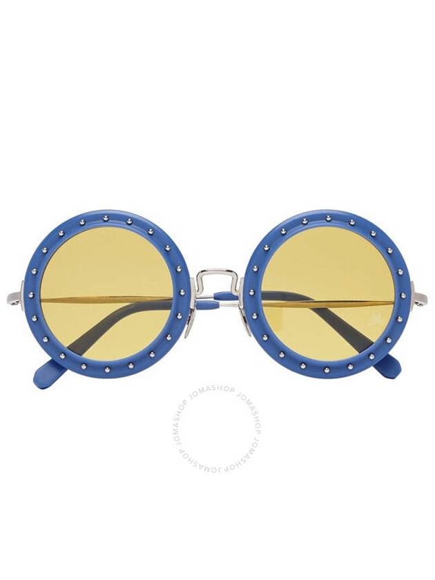 Philipp Plein Olivia Yellow Round Ladies Sunglasses P18A-WES0047-PCO002N-QLZK - PHILIPP PLEIN - BALAAN 1