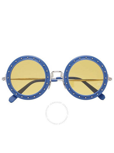 Philipp Plein Olivia Yellow Round Ladies Sunglasses P18A-WES0047-PCO002N-QLZK - PHILIPP PLEIN - BALAAN 1