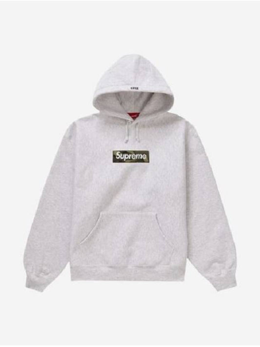 Men's Box Logo Hooded Sweatshirt Ash Gray Hooded SUP FW23 357 - SUPREME - BALAAN 1