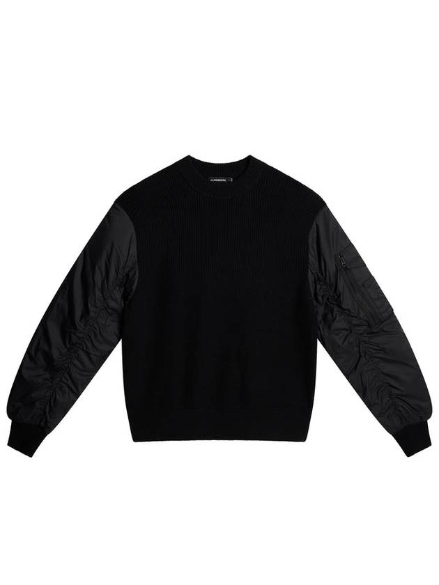 Men's Bow Bomber Hybrid Knit Top Black - J.LINDEBERG - BALAAN 2