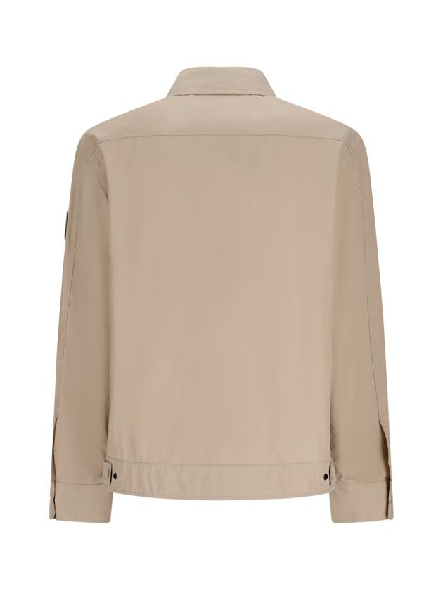 Cotton Canvas Zip-up Jacket Beige - STONE ISLAND - BALAAN 3