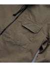 Lens Wappen Gabardine Shirt Zip-up Jacket Brown - CP COMPANY - BALAAN 5