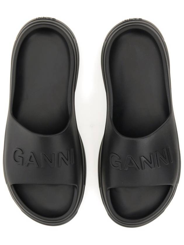 Pool Slippers Black - GANNI - BALAAN 2