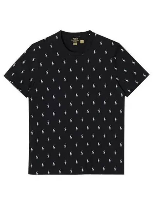 All Over Pony Pajama Short Sleeves T Shirt Black - POLO RALPH LAUREN - BALAAN 2