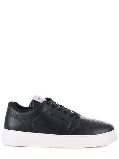 Emporio Armani  Leather Sneakers - EMPORIO ARMANI - BALAAN 1