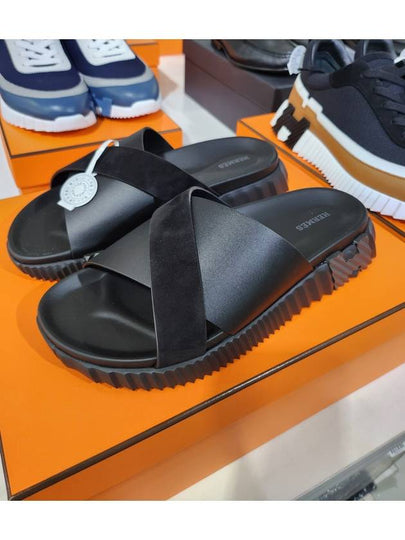 Infra Slippers Black - HERMES - BALAAN 2