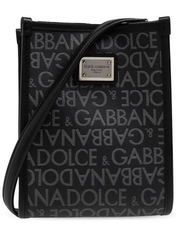 Dolce & Gabbana Shoulder Bag With Logo, Men's, Black - DOLCE&GABBANA - BALAAN 1