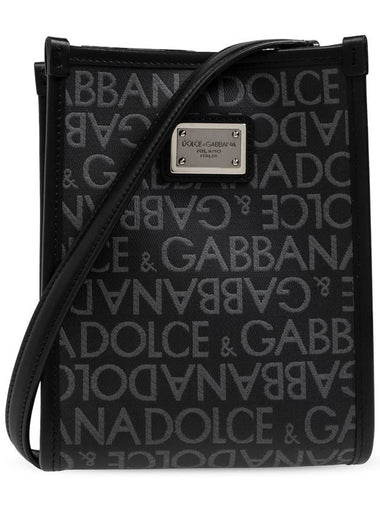 Dolce & Gabbana Shoulder Bag With Logo, Men's, Black - DOLCE&GABBANA - BALAAN 1