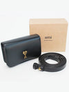 Paris Strap Card Wallet Black - AMI - BALAAN 10