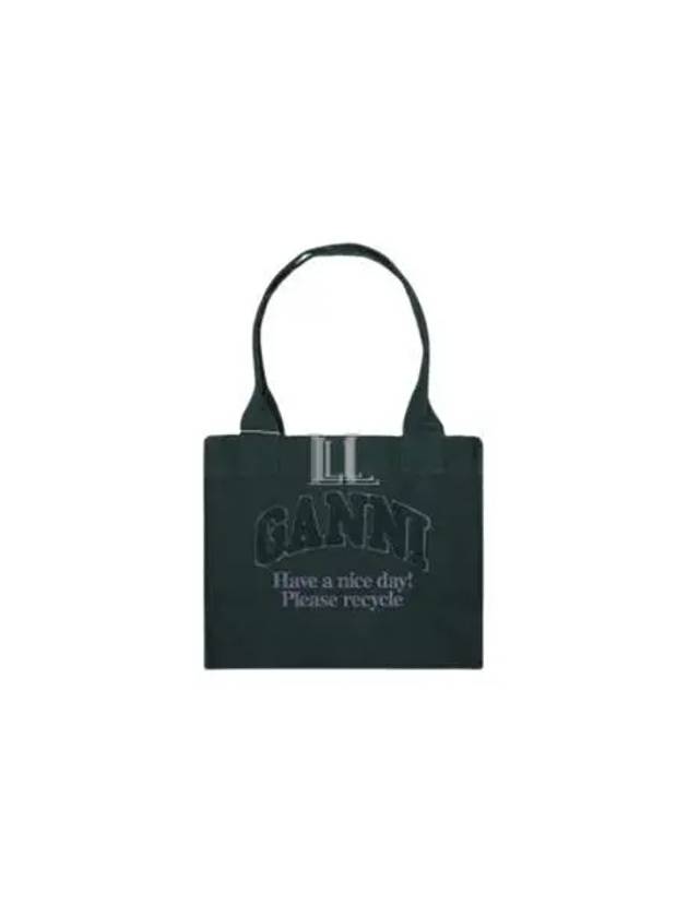 Large Easy Shopper Tote Bag Green - GANNI - BALAAN 2