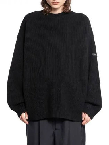 logo patch wool knit - BALENCIAGA - BALAAN 1