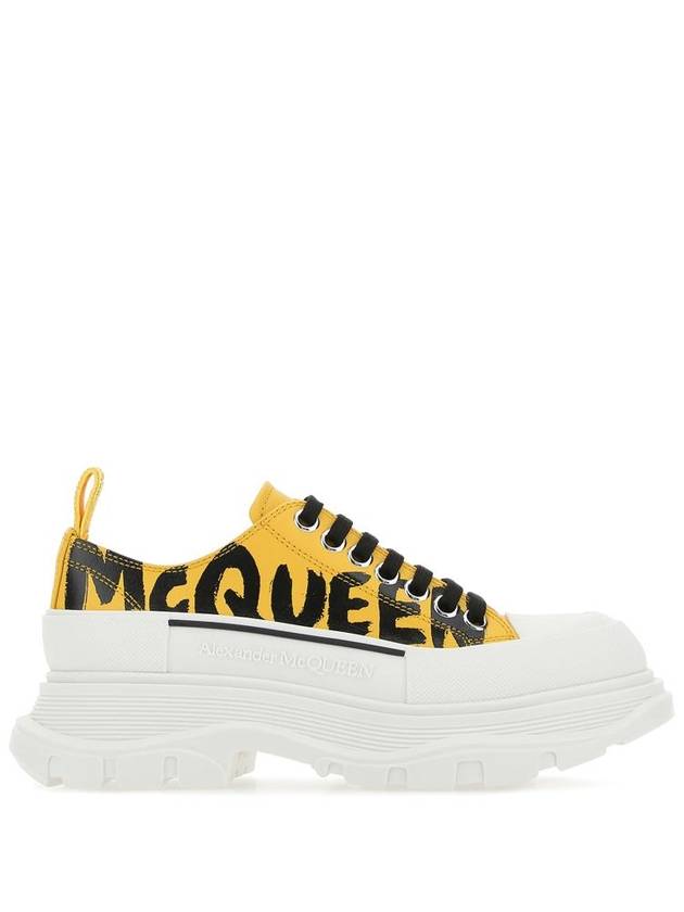 graffiti logo printed treadslick low-top sneakers - ALEXANDER MCQUEEN - BALAAN 2