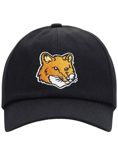 Large Fox Head 6P Ball Cap Black - MAISON KITSUNE - BALAAN 2