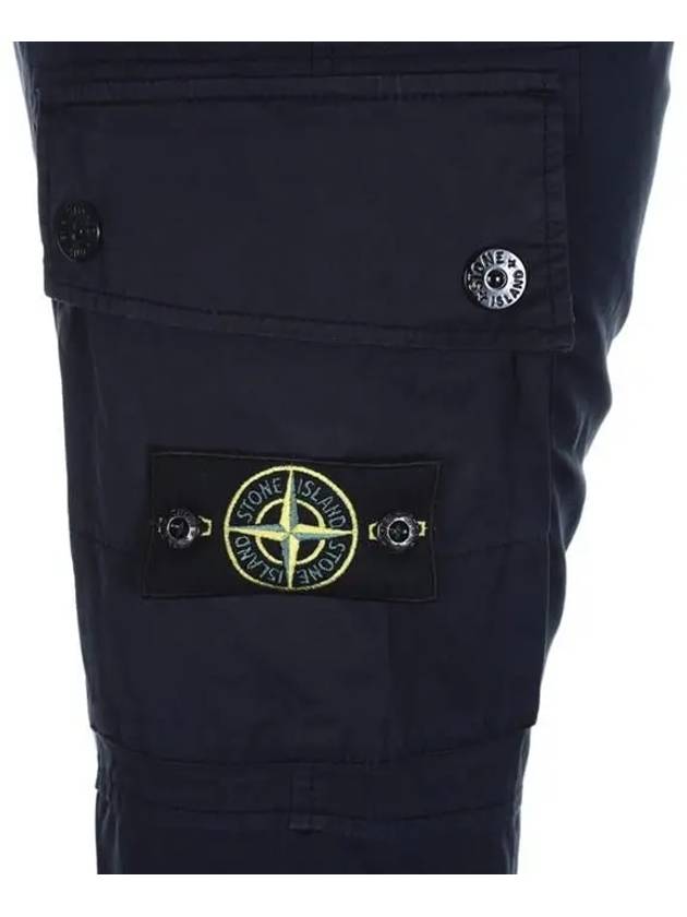 Wappen Patch Cotton Straight Pants Navy - STONE ISLAND - BALAAN 6