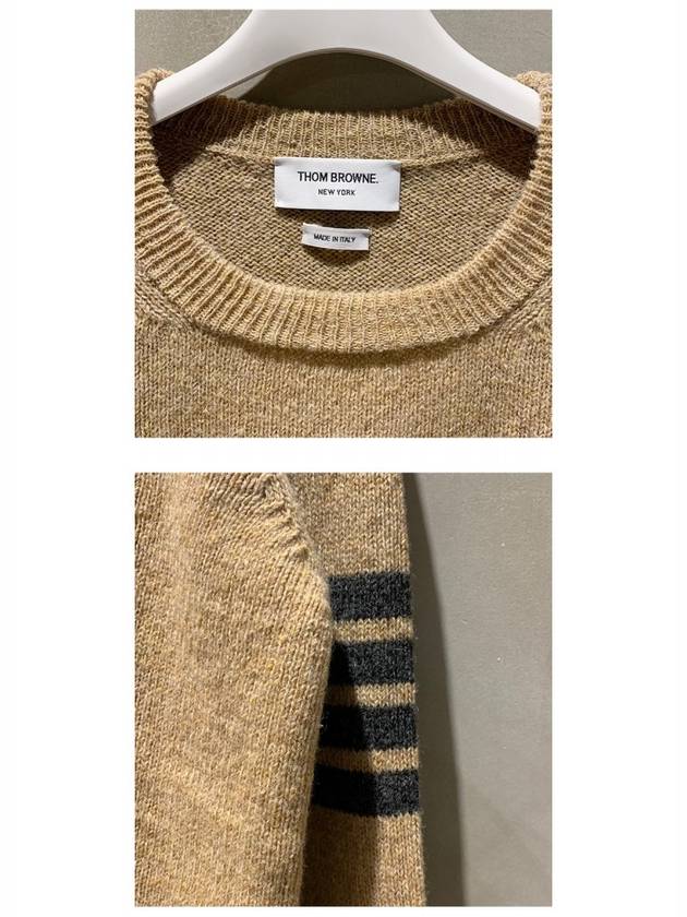 Diagonal Armband Knit Top Camel - THOM BROWNE - BALAAN 6