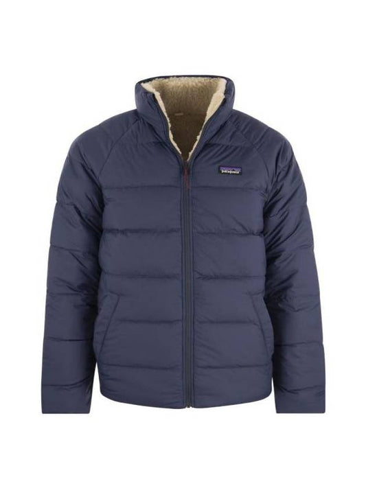 Silent Reversible Fleece Down Jacket Navy - PATAGONIA - BALAAN 1