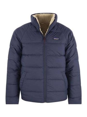 Silent Reversible Fleece Down Jacket Navy - PATAGONIA - BALAAN 1