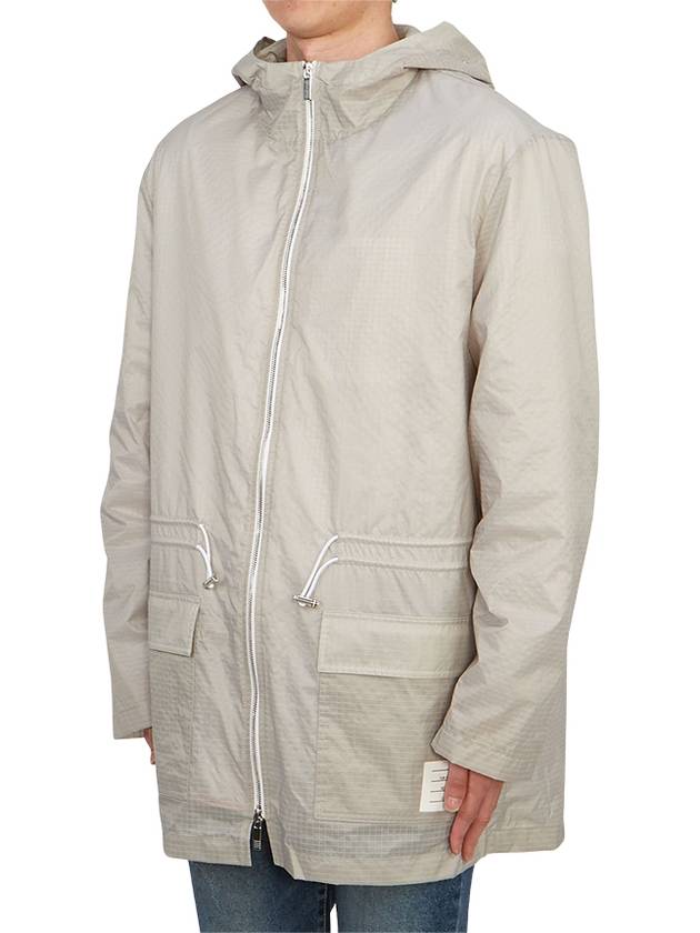 Men's Nylon Ripstop Jacket Grey - THOM BROWNE - BALAAN 4