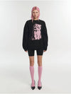 IBC23UKN13BK THINKING PINK CAT KNIT BLACK - ITZAVIBE - BALAAN 2