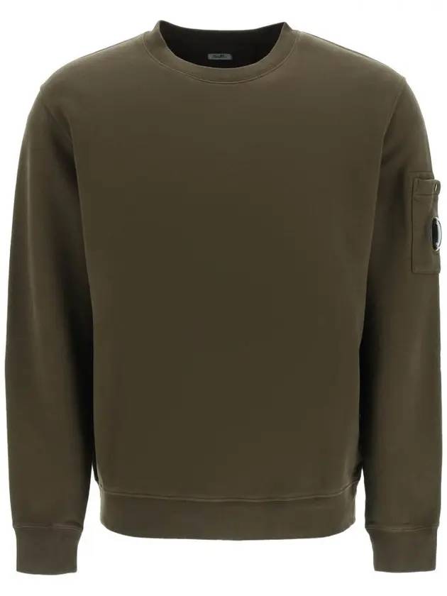 Brushed Emerized Diagonal Fleece Sweatshirt Khaki - CP COMPANY - BALAAN 1
