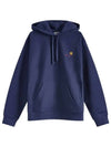 Men s American Script Crew Neck Hooded Sweatshirt Navy I028279 29LXX - CARHARTT - BALAAN 3