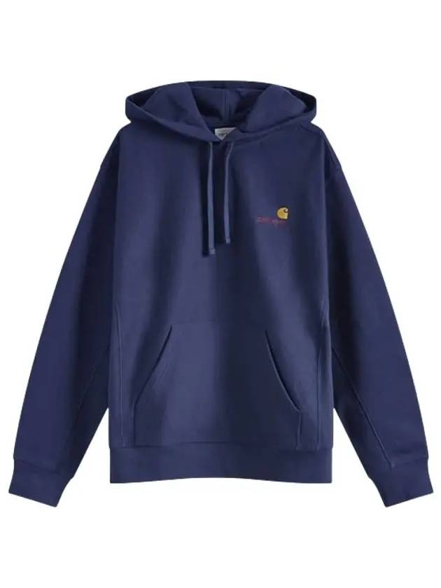 Men s American Script Crew Neck Hooded Sweatshirt Navy I028279 29LXX - CARHARTT - BALAAN 3