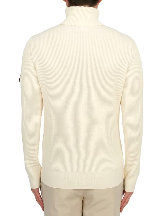 Men's Logo Patch Turtleneck White - STONE ISLAND - BALAAN 5