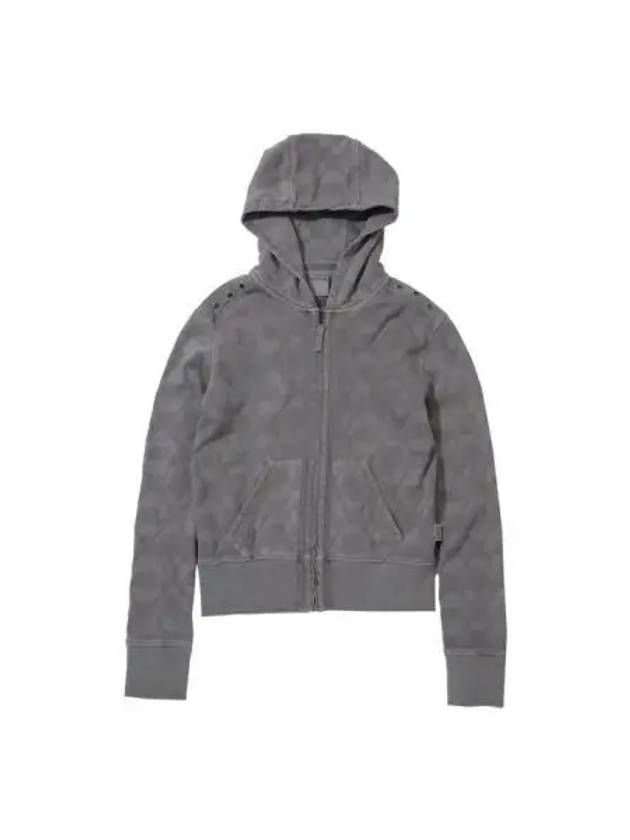 Jacquard hoodie zip up charcoal - SCULPTOR - BALAAN 1