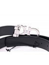 Gancini Reversible Adjustable Leather Belt Black - SALVATORE FERRAGAMO - BALAAN 7