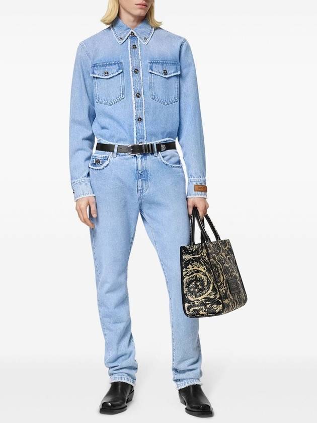 VERSACE PANT DENIM RAW CUT - VERSACE - BALAAN 2