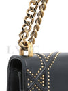 Black studded diorama flap chain bag gold - DIOR - BALAAN 7