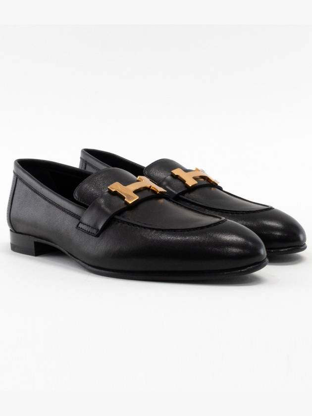 Paris Loafers Black Rose Gold H231049Z - HERMES - BALAAN 1