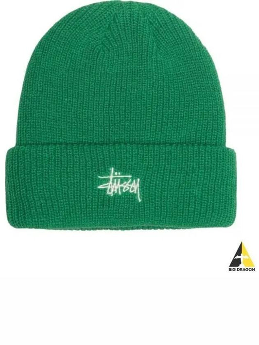 1321019 KELLY GREEN Basic Cuff Beanie - STUSSY - BALAAN 1