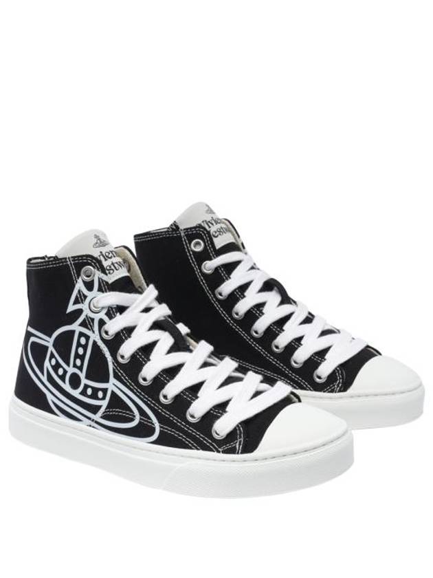 Women's Plimsoll Logo High Top Sneakers Black - VIVIENNE WESTWOOD - BALAAN 3