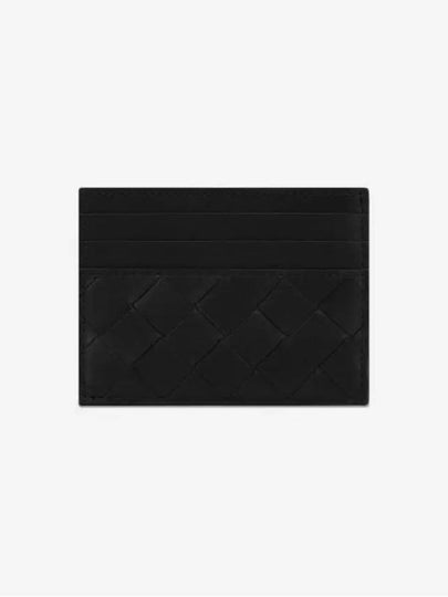 Intrecciato Leather Card Wallet Black - BOTTEGA VENETA - BALAAN 2