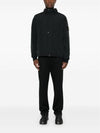 Logo Micro Twill Zip Up Jacket Black - STONE ISLAND - BALAAN 5