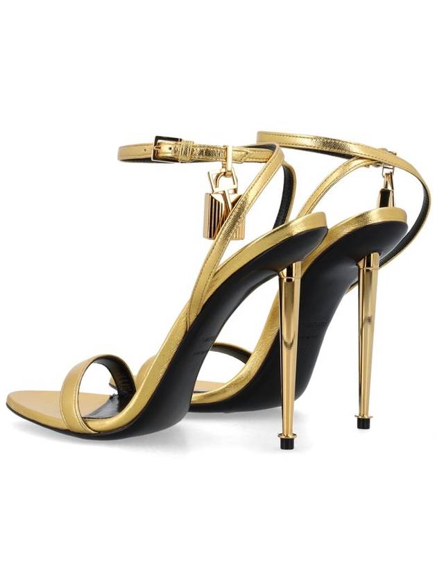 Tom Ford Padlock Metallic Sandals - TOM FORD - BALAAN 4