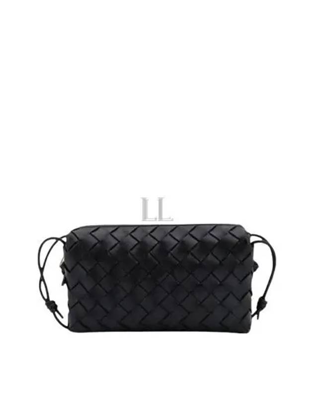 Intrecciato Small Leather Cross Bag Black - BOTTEGA VENETA - BALAAN 2