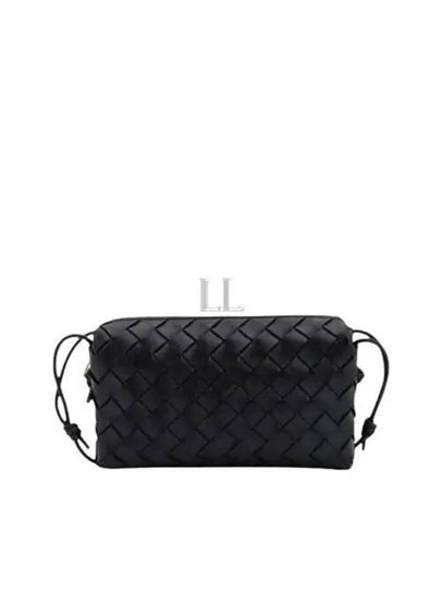 Intrecciato Small Leather Cross Bag Black - BOTTEGA VENETA - BALAAN 2