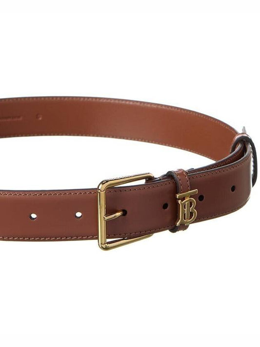 Monogram Simple Leather Belt Brown - BURBERRY - BALAAN 2