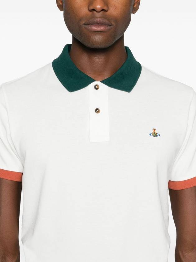 Classic ORB Logo Polo Shirt White - VIVIENNE WESTWOOD - BALAAN 5