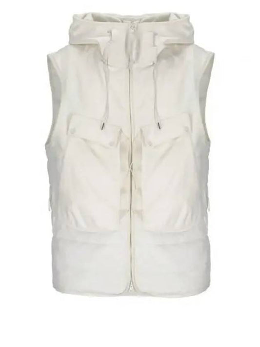 Shell R Mix Goggle Hooded Padded Vest White - CP COMPANY - BALAAN 2