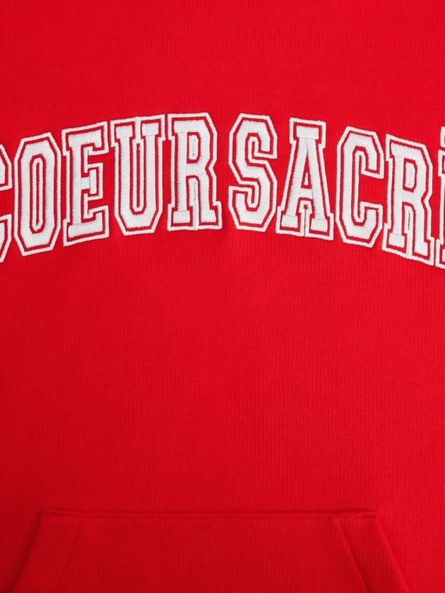 Coeur Sacr? Embroidered Lettering Logo Hood Red - AMI - BALAAN 7