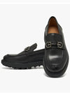 Gancini Ornament Leather Loafer Black - SALVATORE FERRAGAMO - BALAAN 4