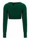 Argyle Fine Knit Cropped Knit Top Green - BURBERRY - BALAAN 3