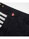 4 Bar Logo Plain Weave Wool Pleated Skirt Navy - THOM BROWNE - BALAAN 6